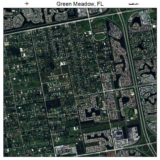 Green Meadow, FL air photo map