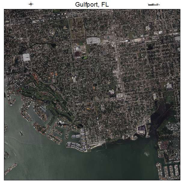 Gulfport, FL air photo map