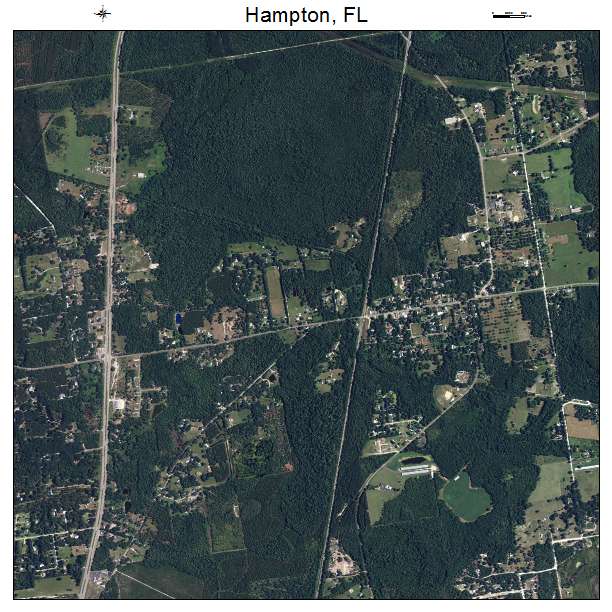 Hampton, FL air photo map
