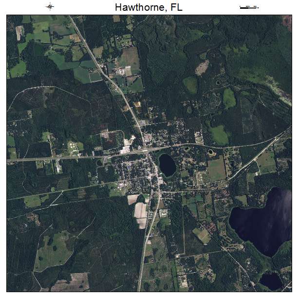 Hawthorne, FL air photo map