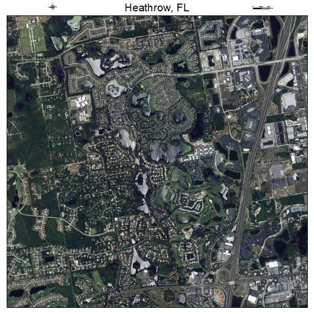 Heathrow, FL air photo map