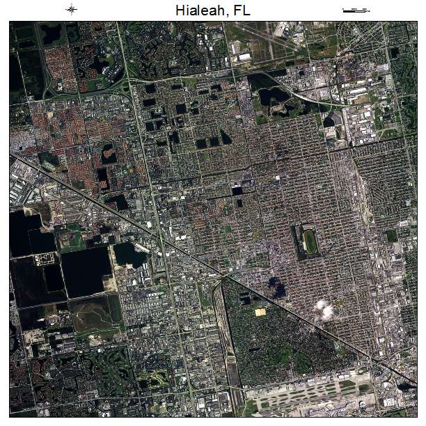 Hialeah, FL air photo map