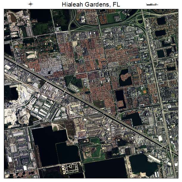 Hialeah Gardens, FL air photo map