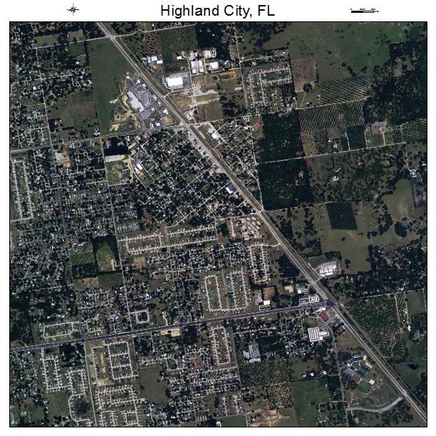 Highland City, FL air photo map