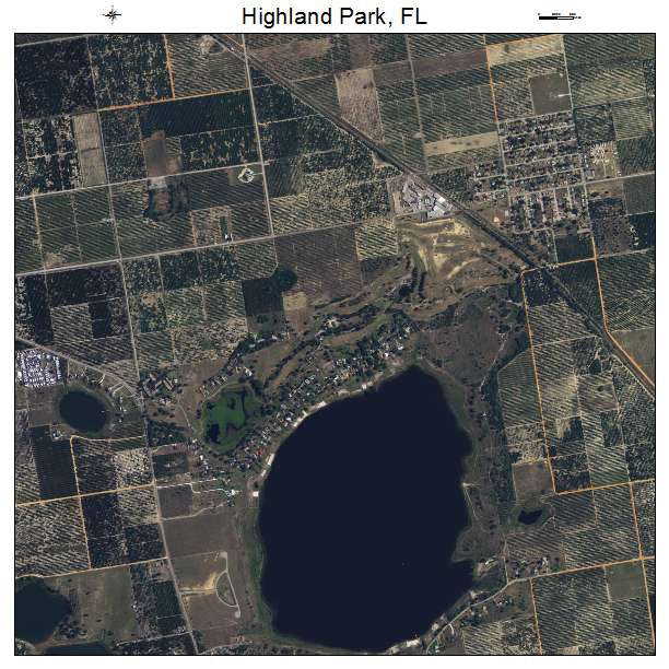 Highland Park, FL air photo map