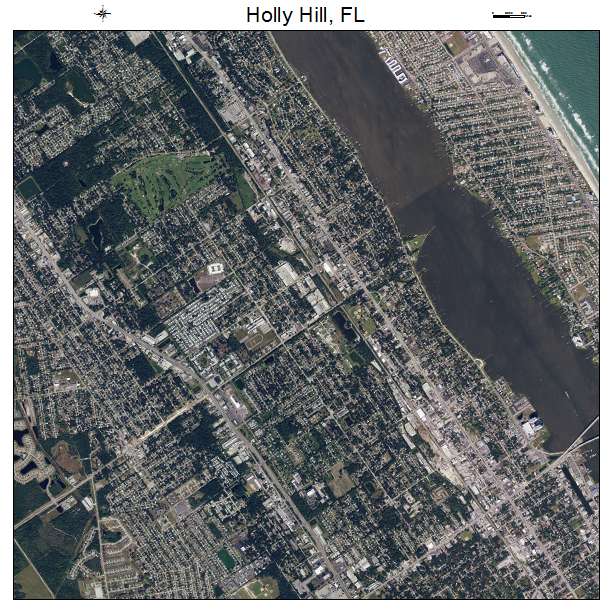 Holly Hill, FL air photo map