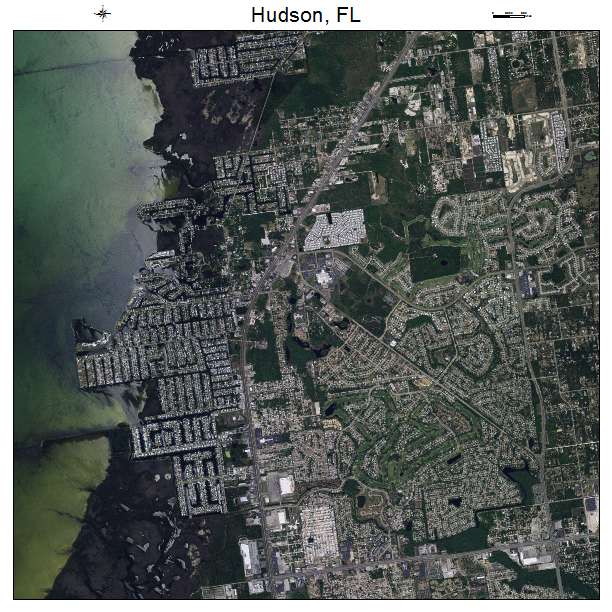 Hudson, FL air photo map