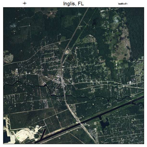 Inglis, FL air photo map