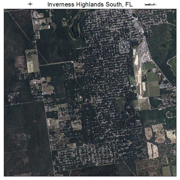 Inverness Highlands South, FL air photo map