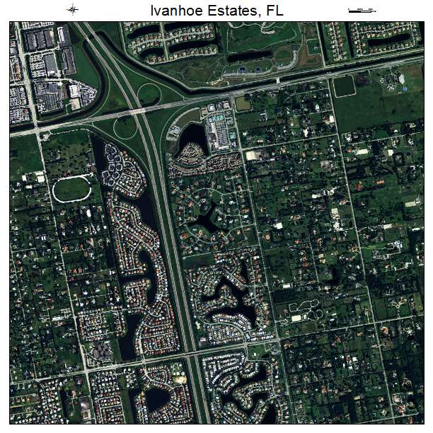 Ivanhoe Estates, FL air photo map