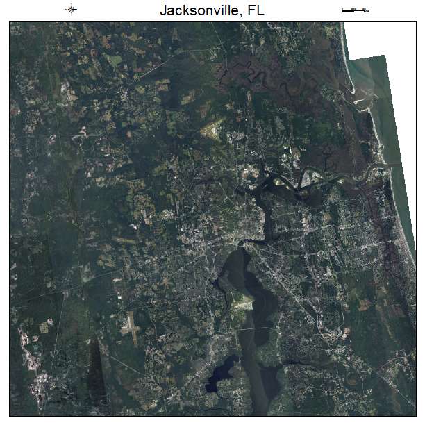 Jacksonville, FL air photo map
