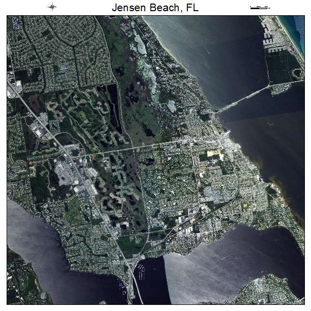 Aerial Photography Map of Jensen Beach, FL Flor picture