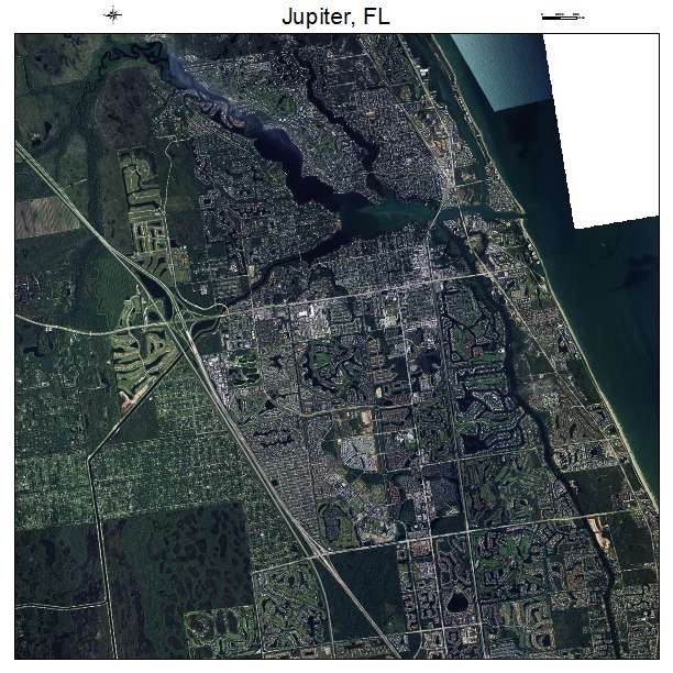 Jupiter, FL air photo map