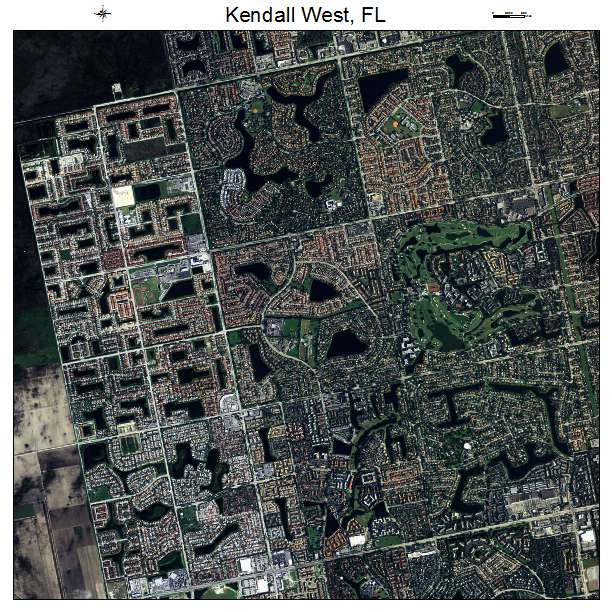 Kendall West, FL air photo map