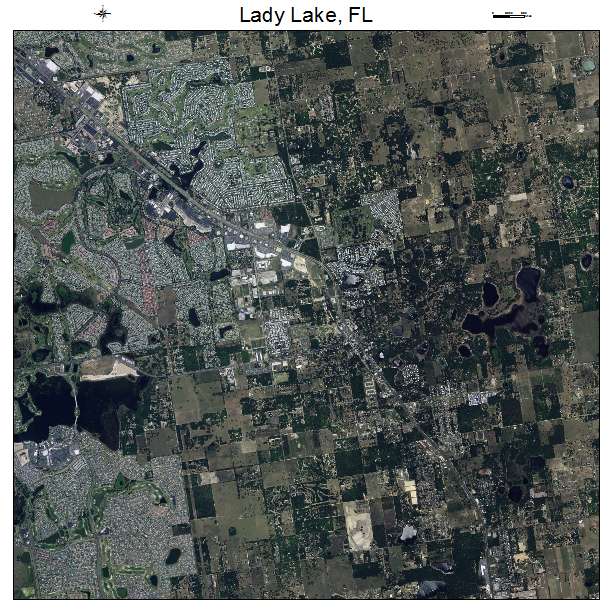 Lady Lake, FL air photo map