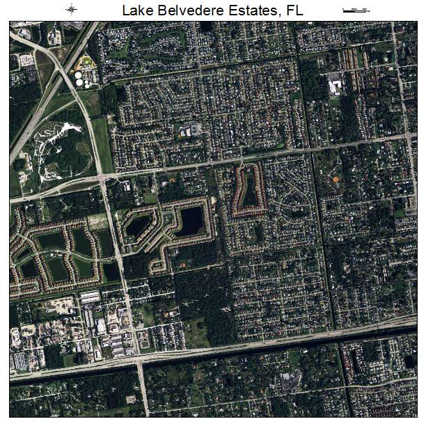 Lake Belvedere Estates, FL air photo map