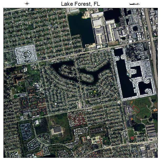 Lake Forest, FL air photo map