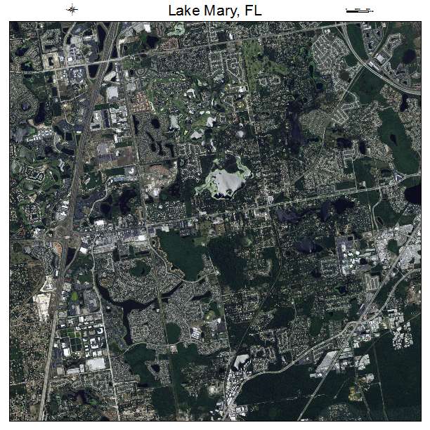 Lake Mary, FL air photo map