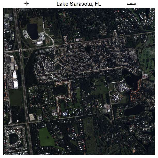 Lake Sarasota, FL air photo map