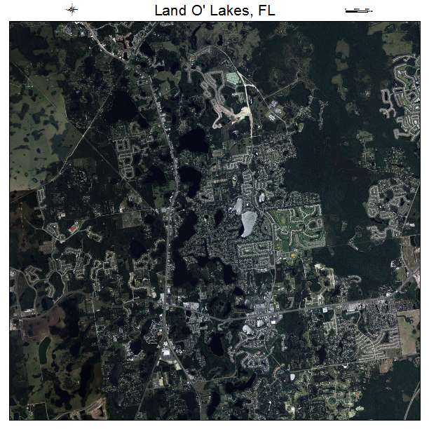 Land O Lakes, FL air photo map