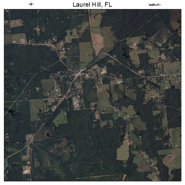 Laurel Hill, FL air photo map