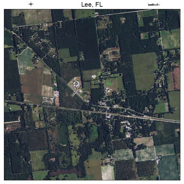 Lee, FL air photo map