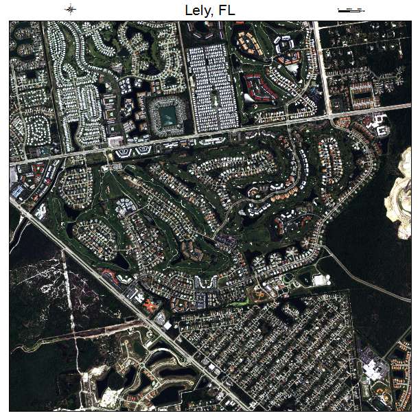 Lely, FL air photo map
