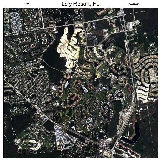 Lely Resort, FL air photo map