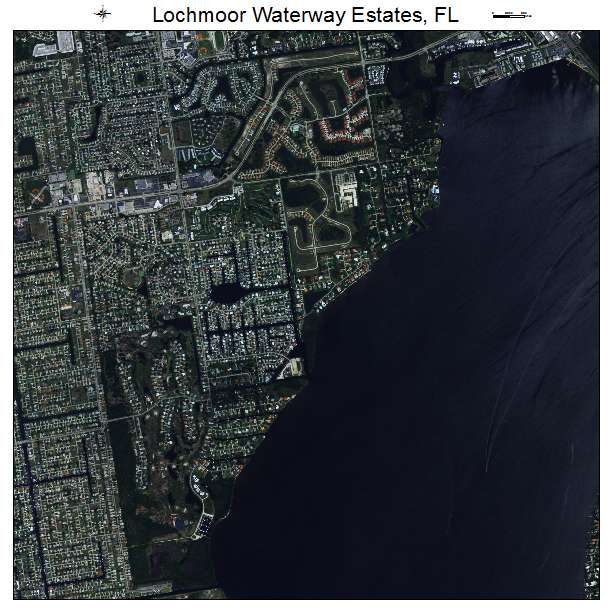 Lochmoor Waterway Estates, FL air photo map