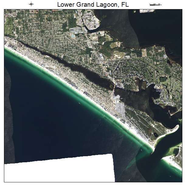 Lower Grand Lagoon, FL air photo map
