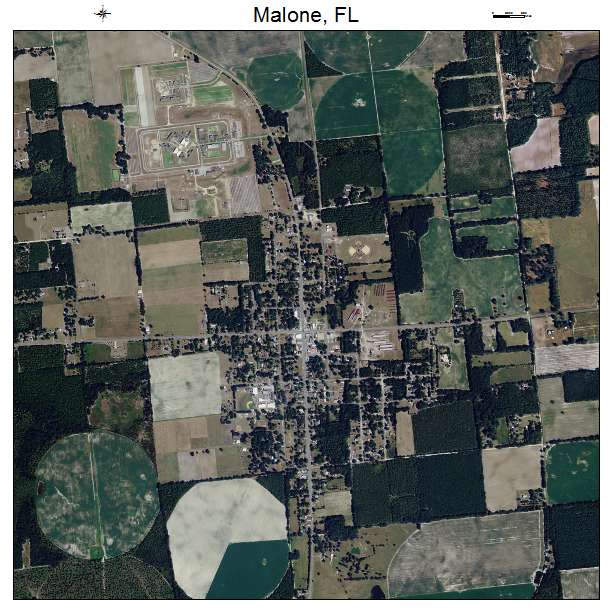 Malone, FL air photo map