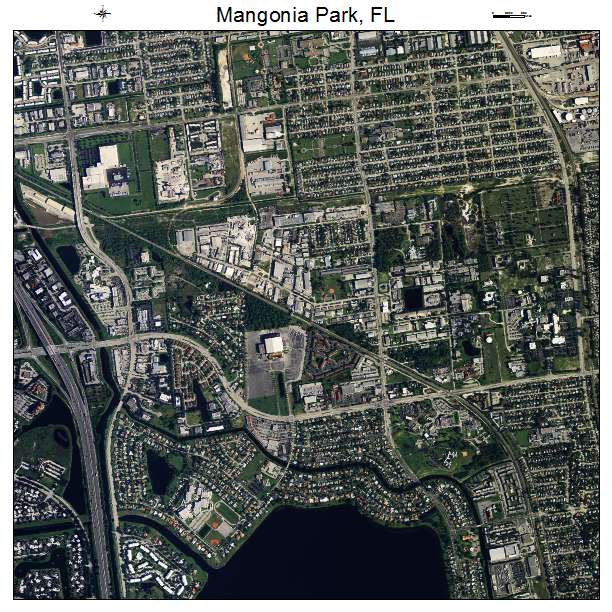 Mangonia Park, FL air photo map