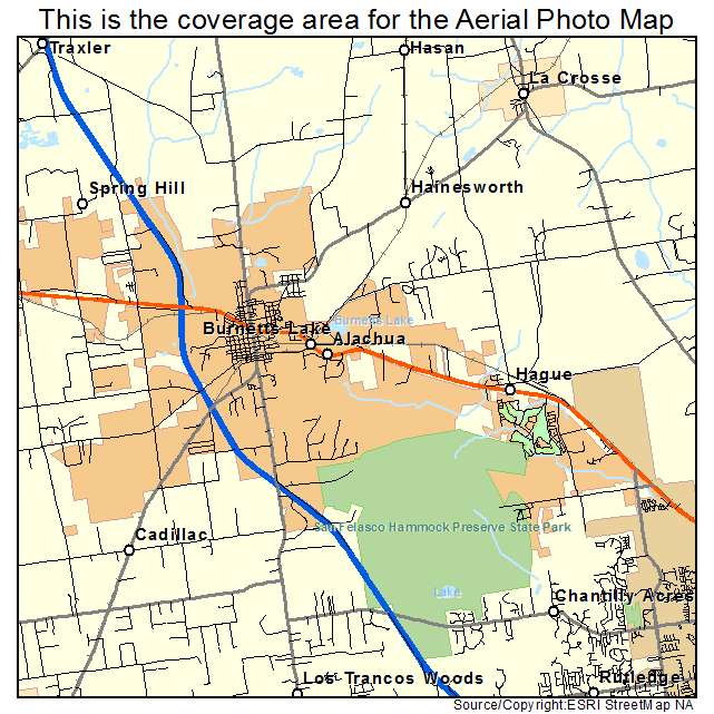 Alachua, FL location map 