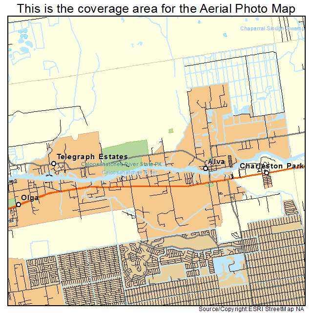 Alva, FL location map 