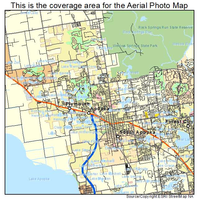 Aerial Photography Map of Apopka, FL Florida