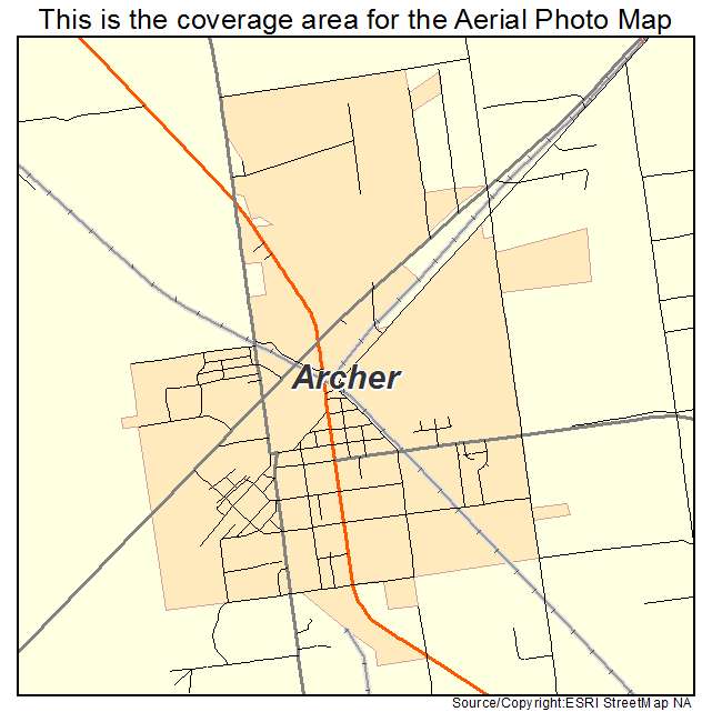 Archer, FL location map 