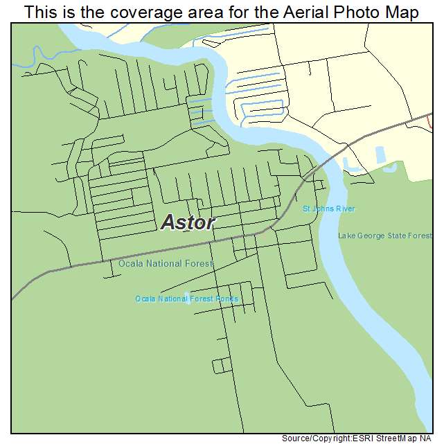 Astor, FL location map 