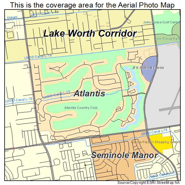 Atlantis, FL location map 