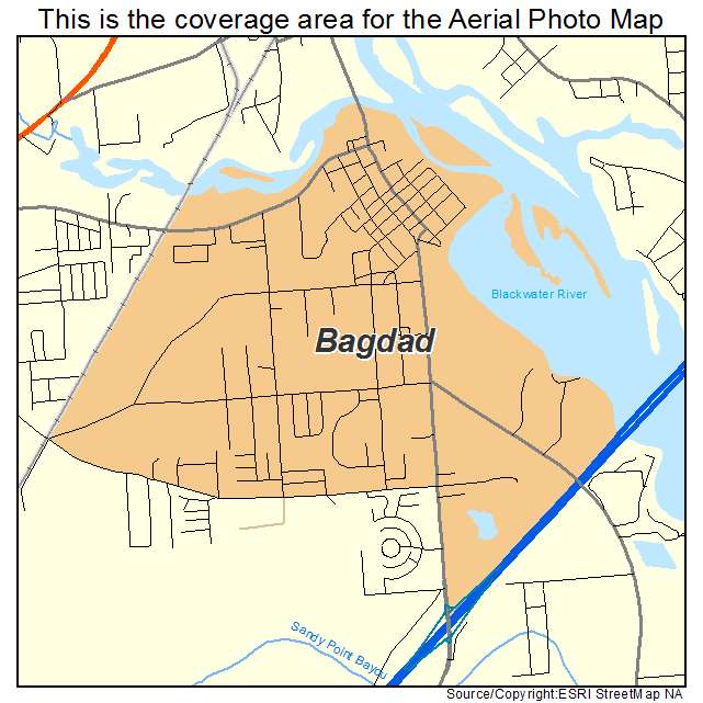 Bagdad, FL location map 