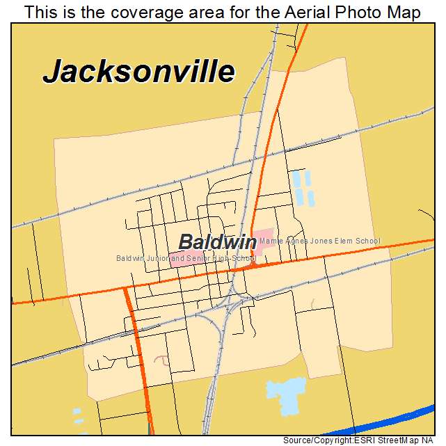 Baldwin, FL location map 