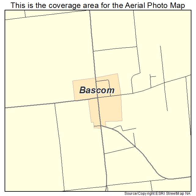 Bascom, FL location map 