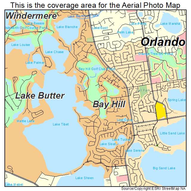Bay Hill, FL location map 