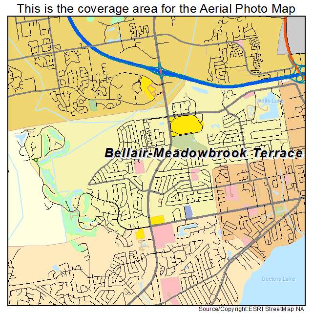 Bellair Meadowbrook Terrace, FL location map 