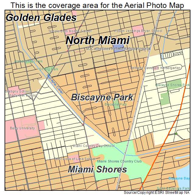 Biscayne Park, FL location map 