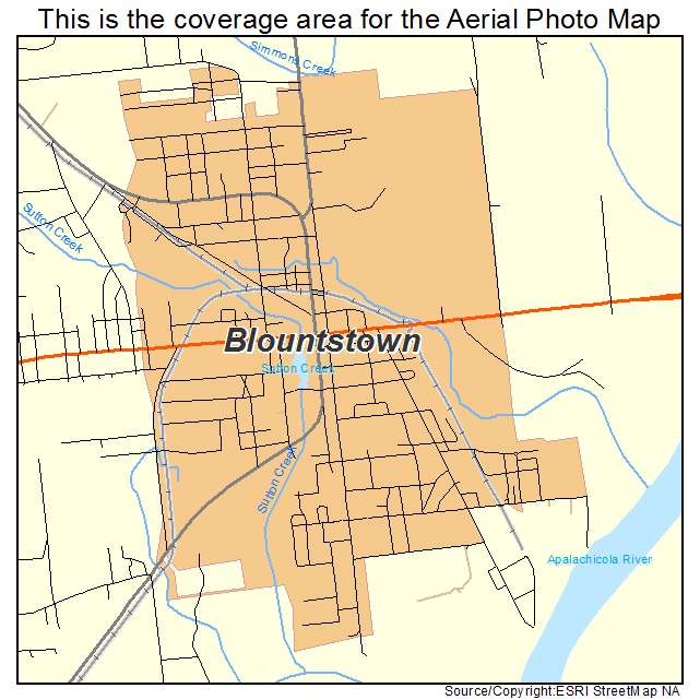 Blountstown, FL location map 