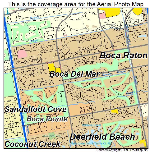 Boca Del Mar, FL location map 