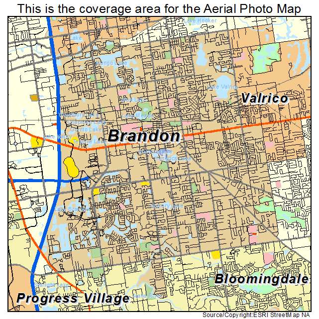 Brandon, FL location map 