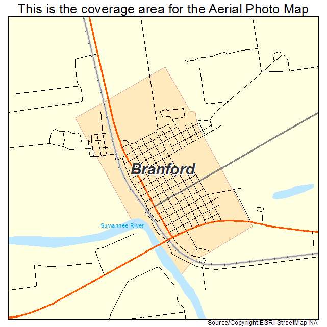 Branford, FL location map 