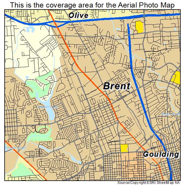 Brent, FL location map 