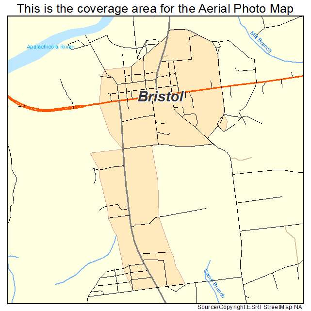 Bristol, FL location map 
